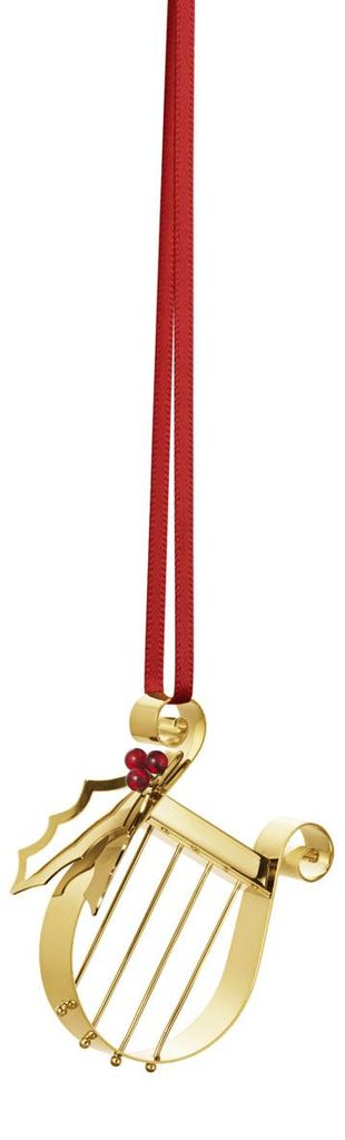 Georg Jensen – Weihnachtsschmuck Harfe 2026, vergoldet Produktbild 