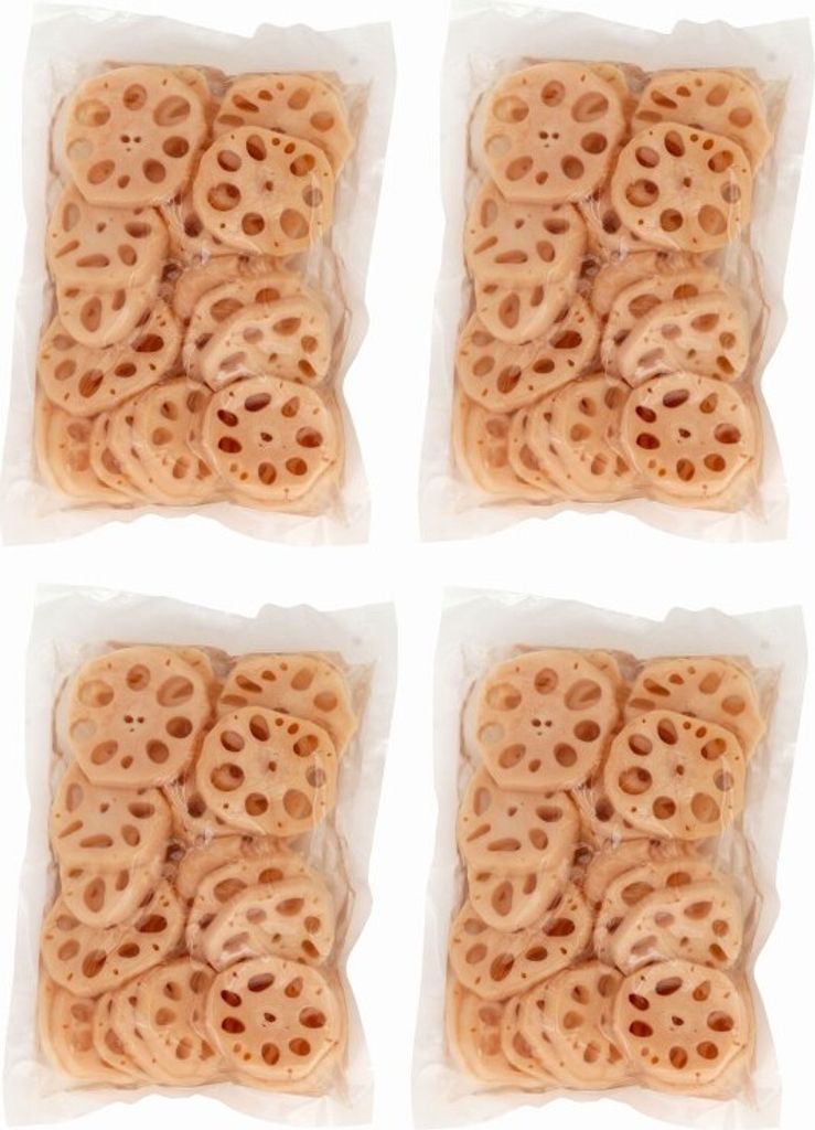 [ 4x 500g / 300g ATG ] Lotuswurzel, geschnitten in Wasser | Produktbild 