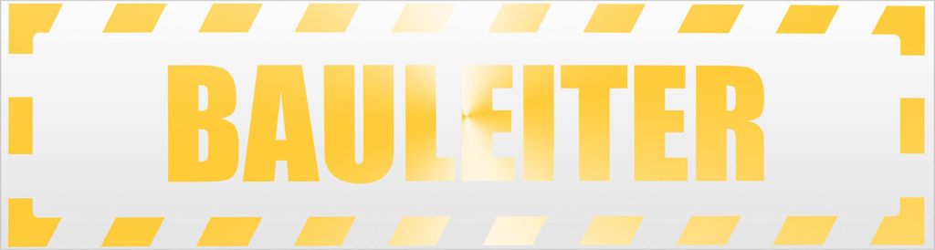 Kiwistar Bauleiter gestreift Magnetschild Schild magnetisch - 60cm Gelb - reflektierend - Magnetfolie für Auto PKW Kfz