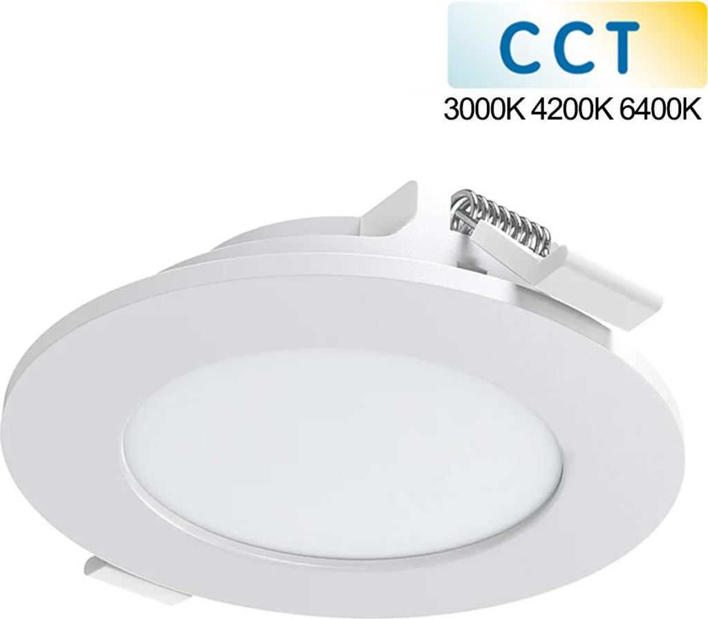 6W LED Panel Einbaupanel Einbauleuchte Slim Panel rund CCT 3000K 4200K 6400K Ø 12 cm