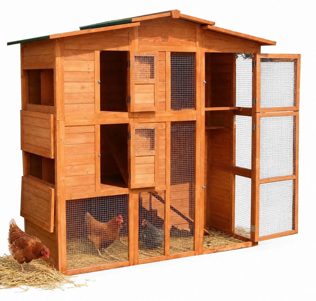 Hühnerstall XL Kleintierstall mit Auslauf & Nestbox Produktbild 