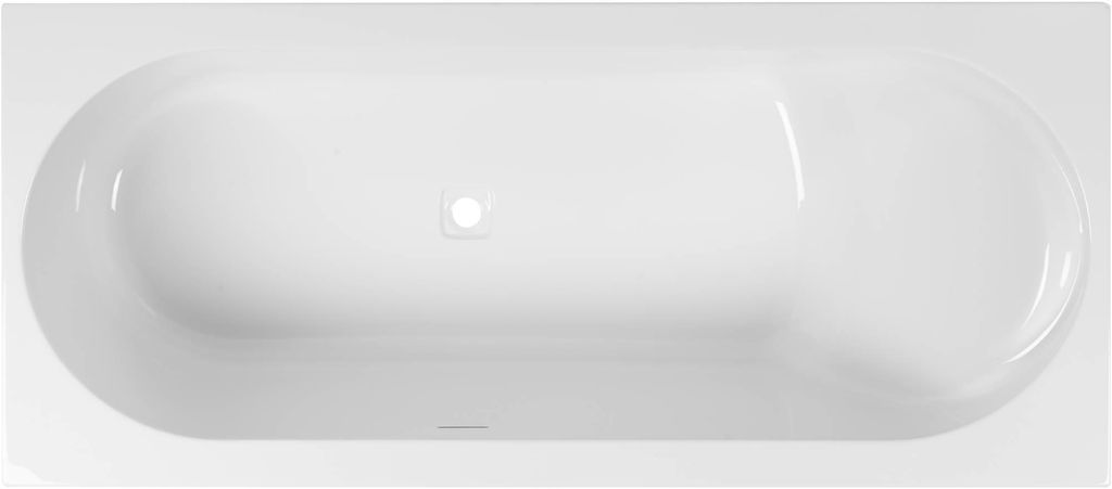 Ben Cenelio Design Badewanne 180x80x65 cm - Rechts - Glänzend Weiß - inklusive