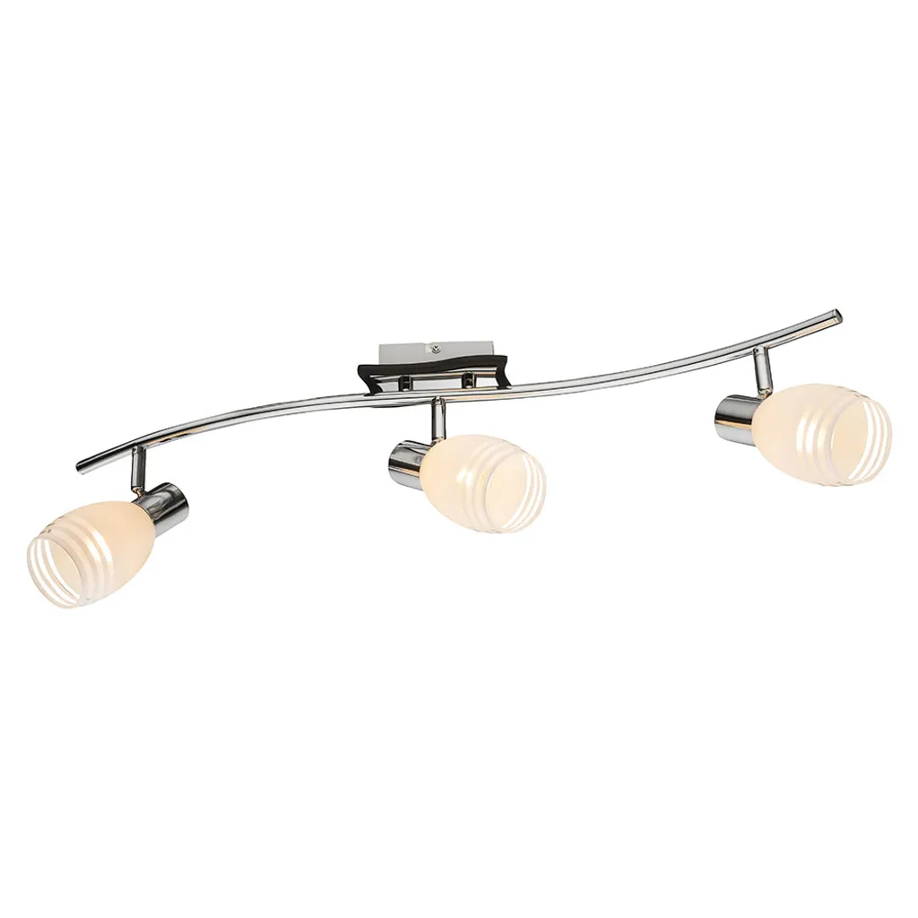 Globo Lighting Faretto 3 Luci E14 Wengé e Cromo | Illuminazione Interni