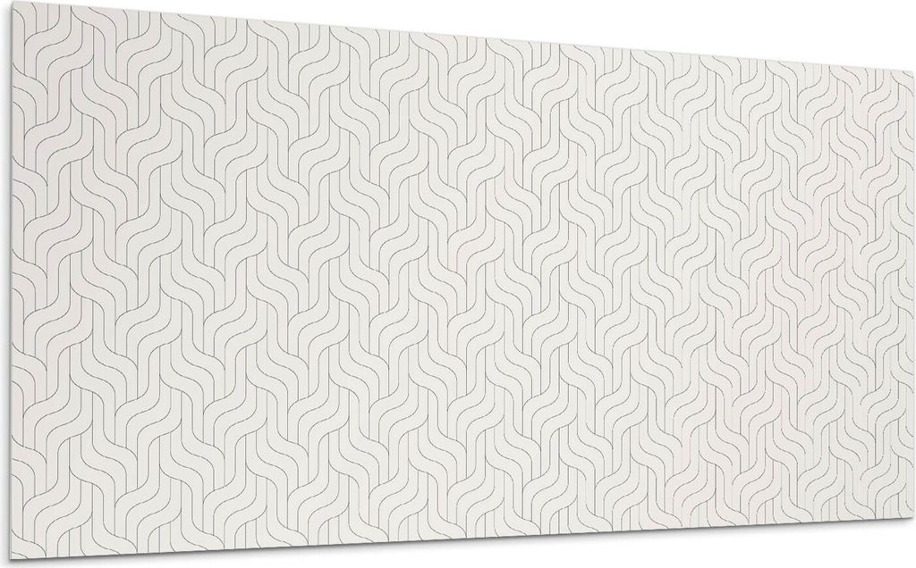 Wellen In Geometrischer Anordnung – Selbstklebende Fliesen – Wandverkleidung – Wandpaneel – PVC Fliesen – Vinylflisen – PCV Flisen – ...