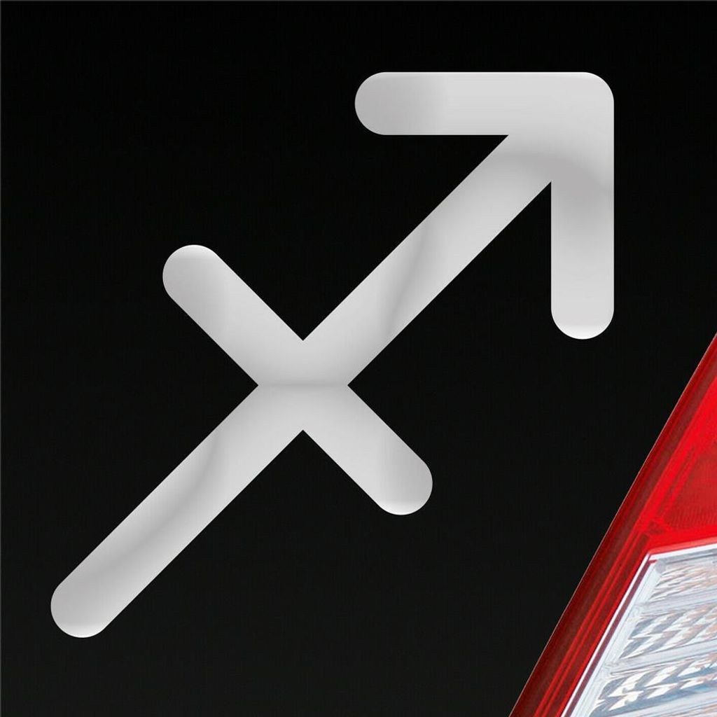 Auto Aufkleber Sagittarius Schütze Sternzeichen Horoskop 10x10 cm Silber Sticker Heckscheibenaufkleber
