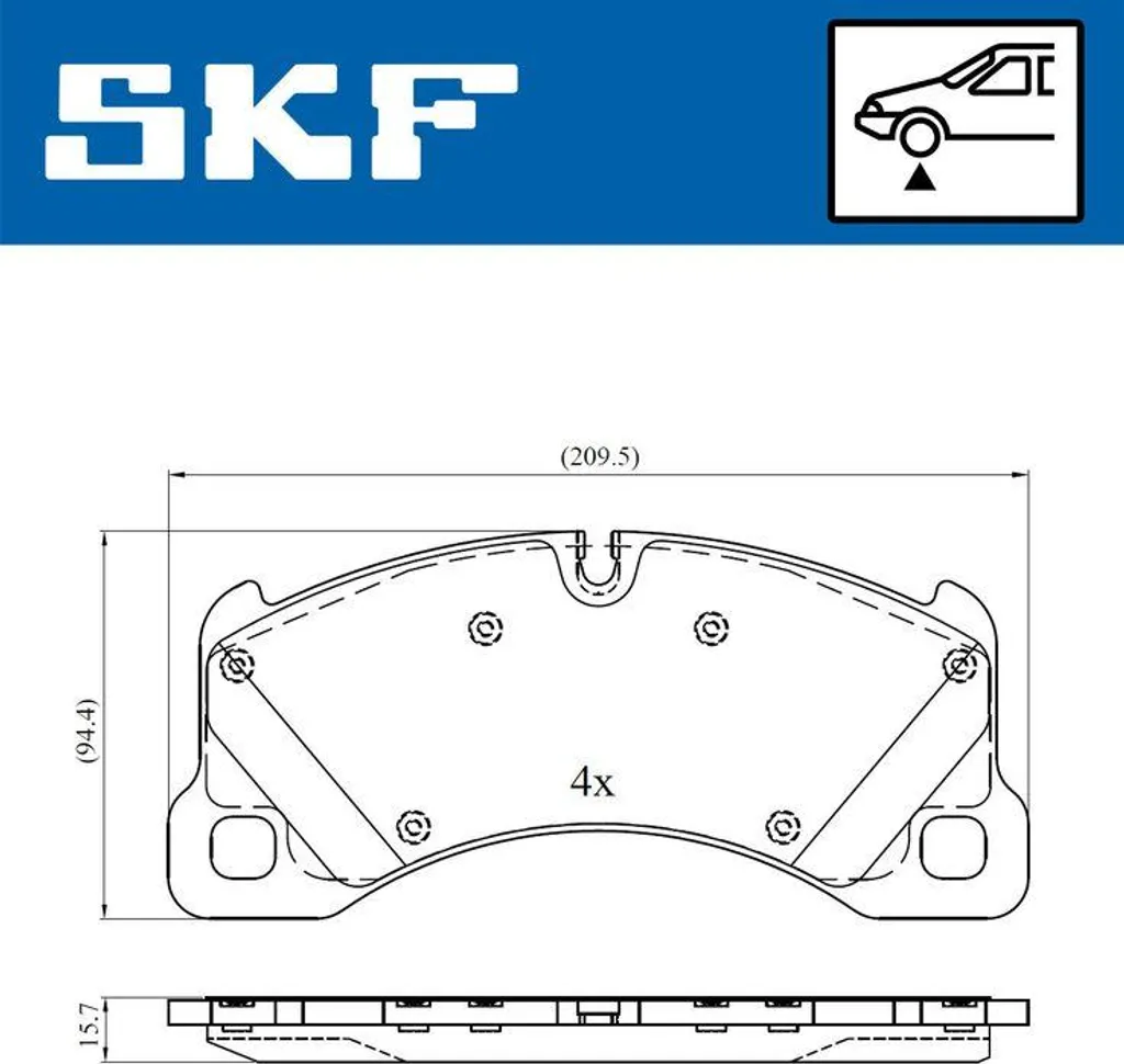 Plaquettes de Frein Haute Performance SKF VKBP 80461 avec Qualité OE
