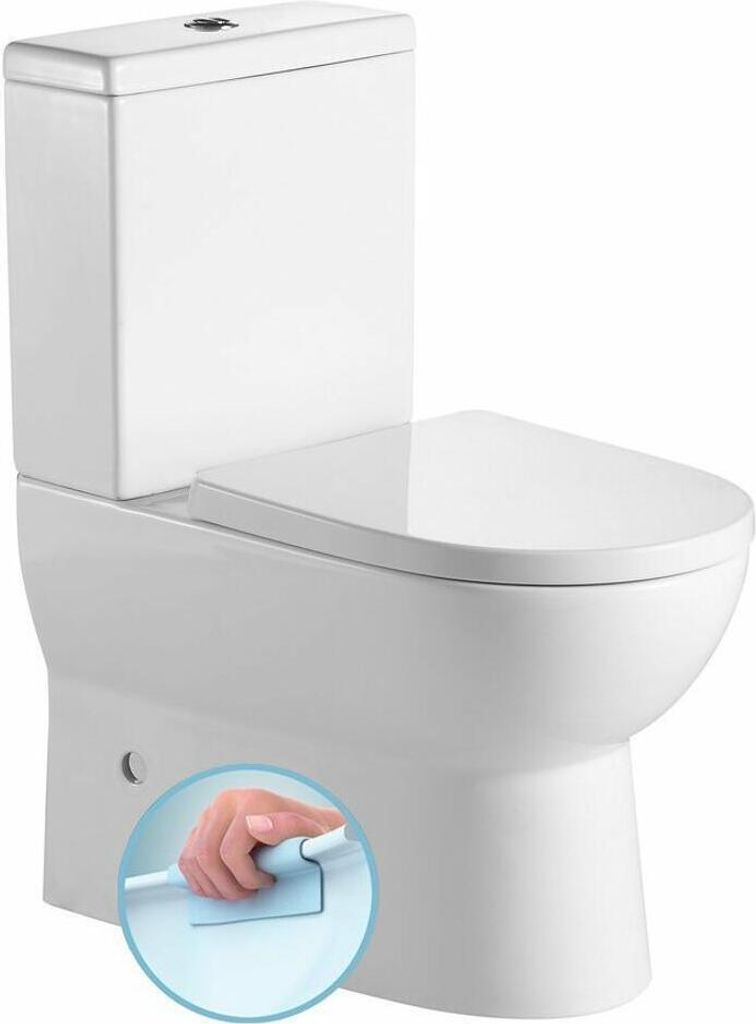 JALTA Kombi-WC, spülrandlos, Abgang senkrecht/waagerecht, weiß