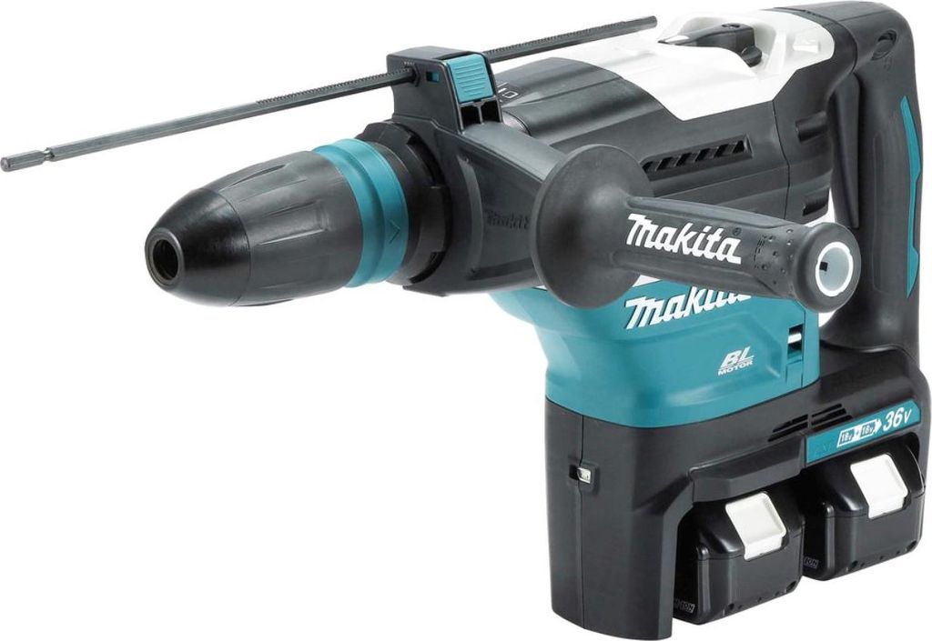Makita Akku-Kombihammer für SDS-MAX 2x18V mit Bluetooth / 6,0 Ah, 2 Akkus + Ladegerät im Transportkoffer DHR400G2UN
