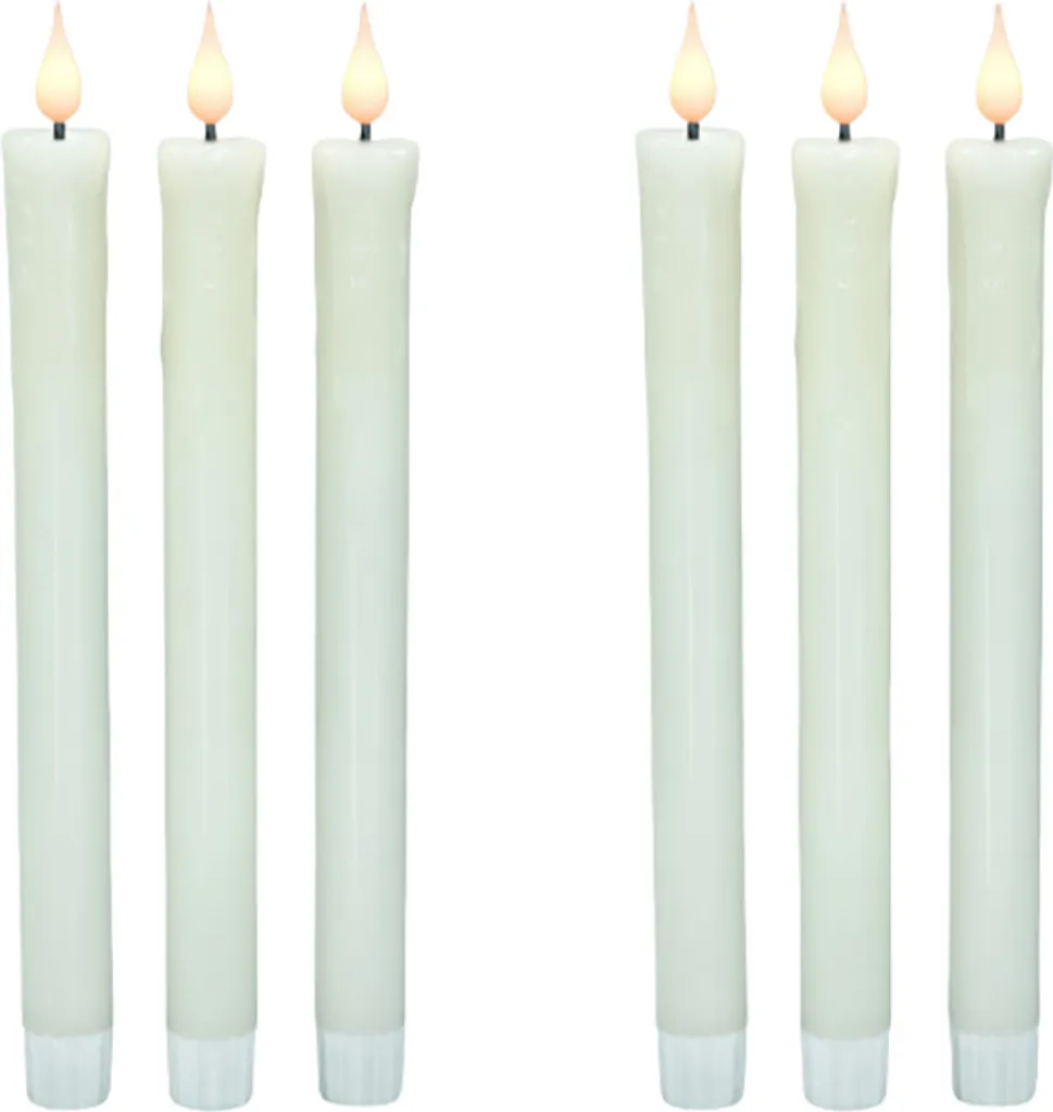 Candele LED Sicure per Bambini e Animali - Set da 6 Pezzi Bianco