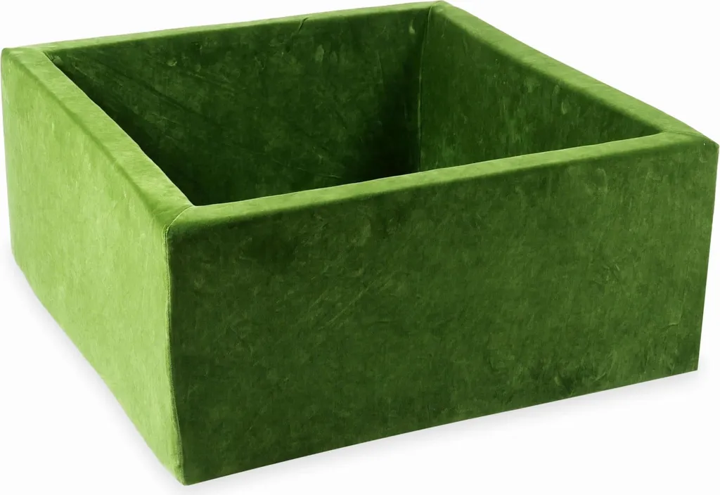 Piscine sèche 90x90x40 Velvet Soft Olive bac à balles haut de gamme