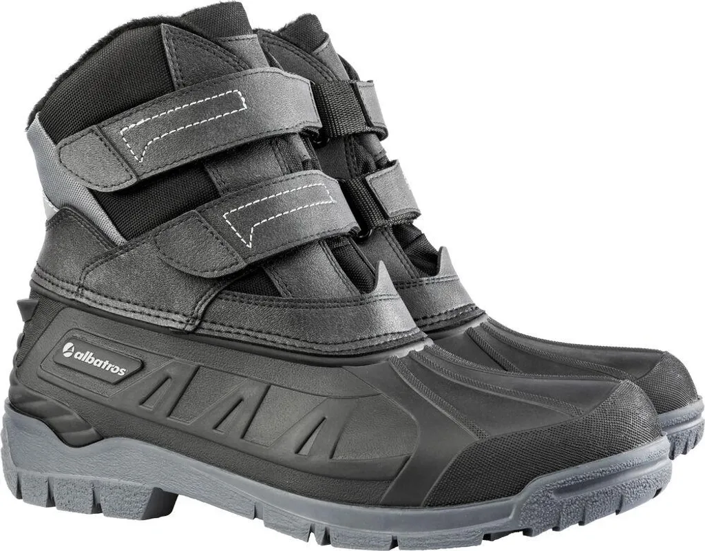 Bottes d'hiver fourrées Albatros ONTARIO noir à scratch pour extérieur