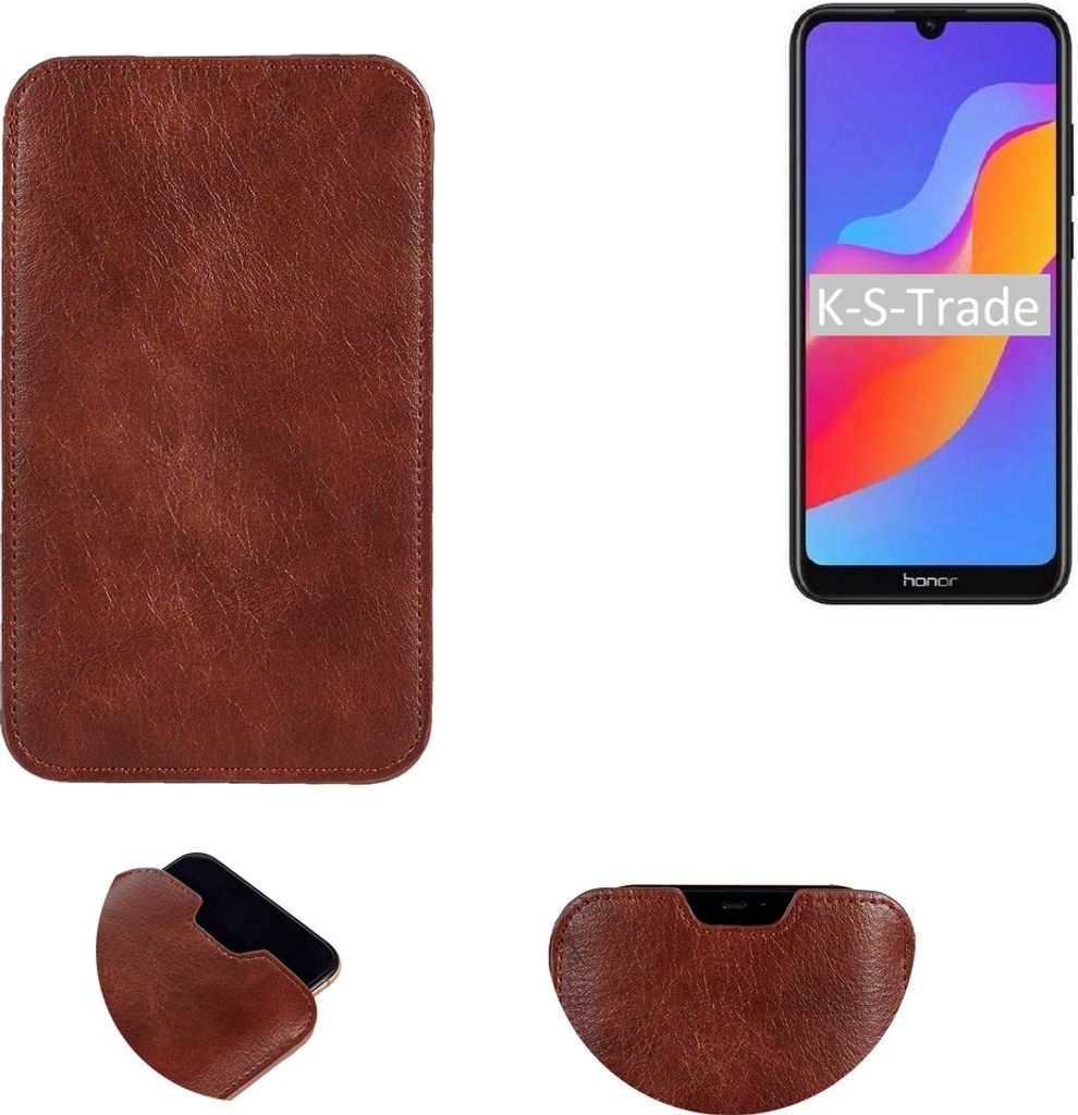 K-S-Trade Schutzhülle Handyhülle kompatibel mit Samsung Galaxy A60 Handytasche Kunstleder Sleeve in braun