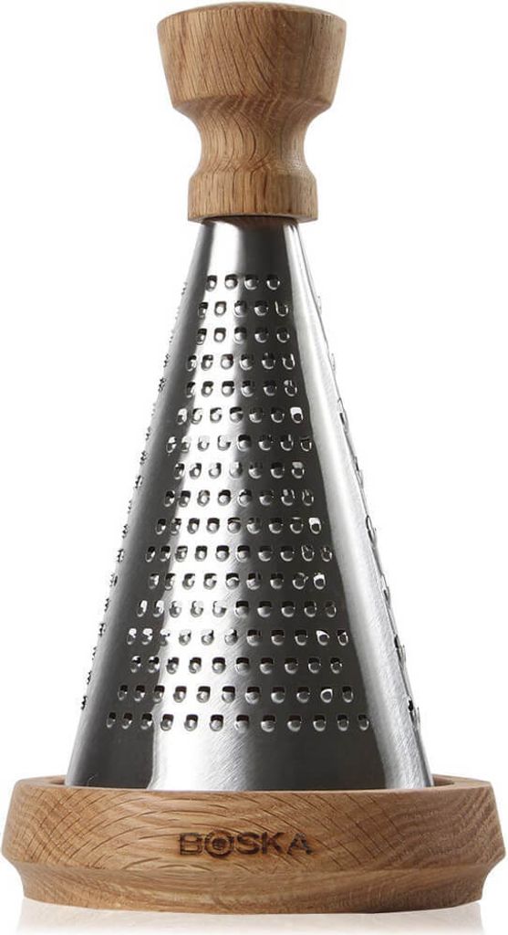 Boska Tischreibe Oslo / drie verschiedene Flächen / Edelstahl / Holz / Braun / Silber / 270 x 145 x 145 mm