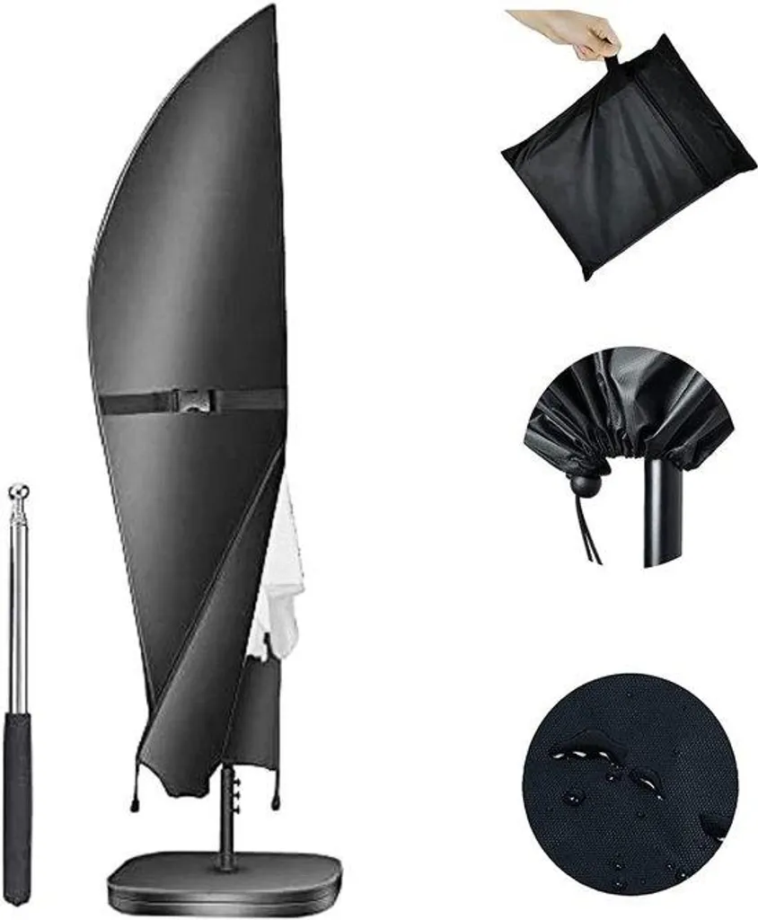 Housse parasol déporté en Oxford 600D imperméable, protection 2 à 4m