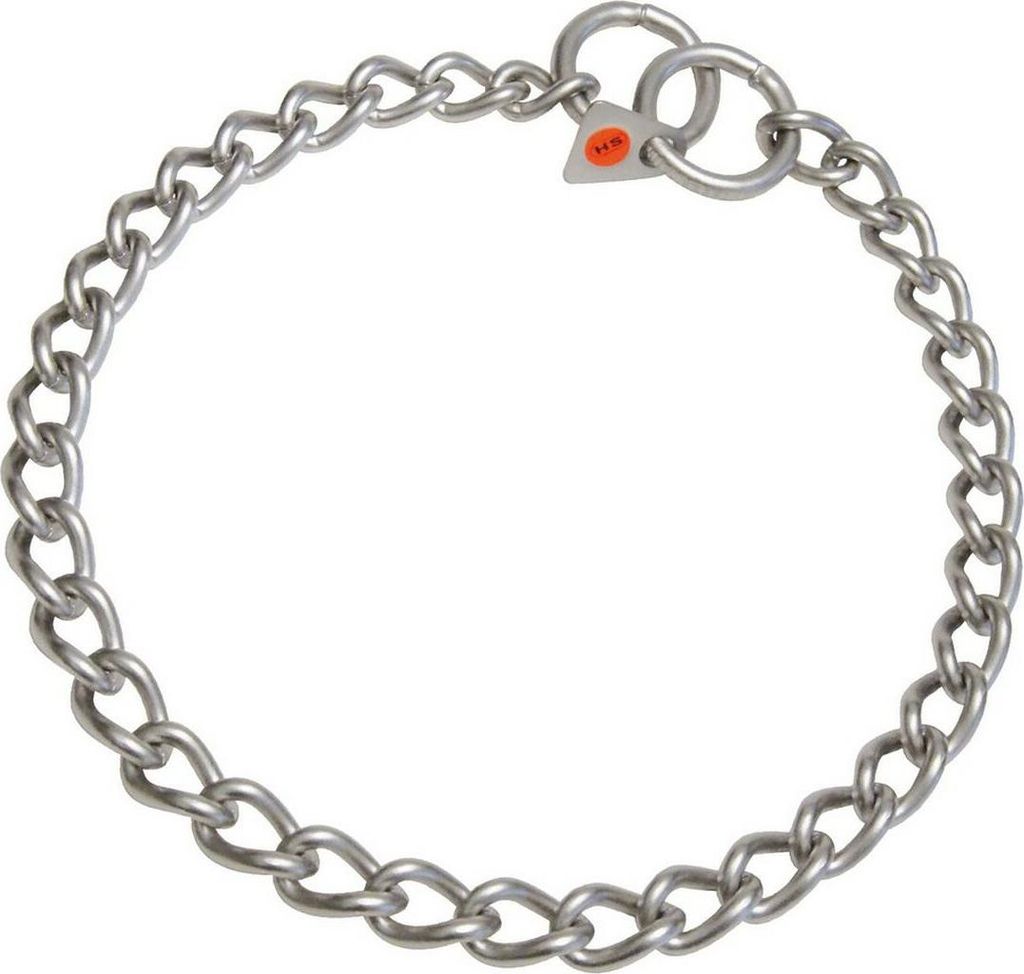 Hundehalsband Hs Sprenger Silberfarben 3 mm Verbindungen Verdreht 65 cm