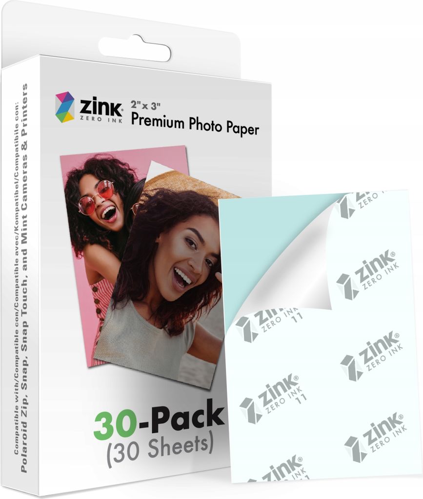 Polaroid Zink Premium Fotopapier 2x3" (30), Glanz, 2x3", Mehrfarbig, 30 Bltter, Polaroid Snap, Snap Touch, Zip and Mint Cameras & Printers, 67 mm