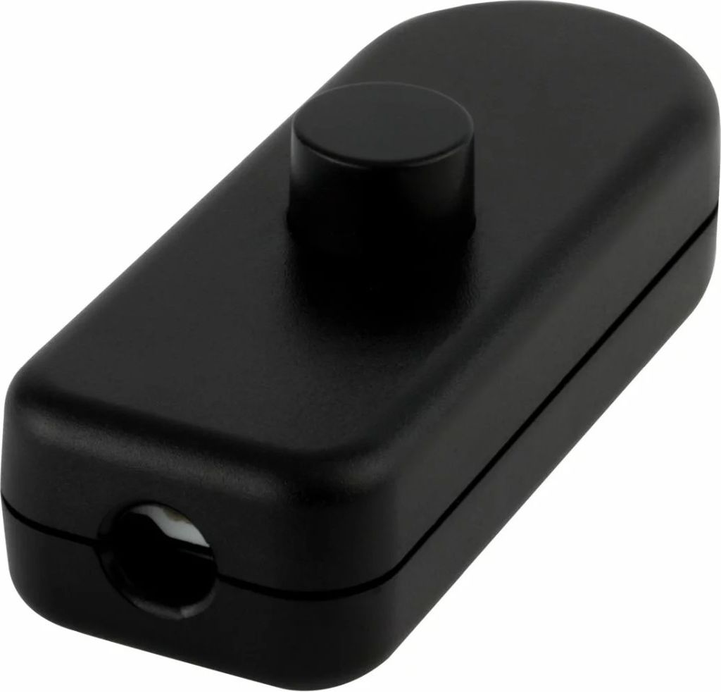 REV Zwischenschalter Schnurschalter Lampe Leuchte 1-polig schwarz