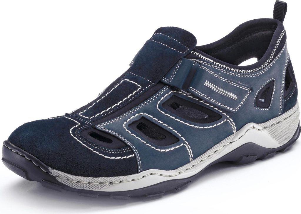 Rieker Herren Klett Halbschuh durchbrochen dunkelblau 44 Produktbild 104