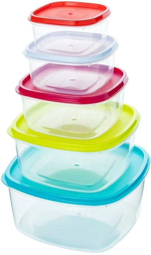 Récipients sans BPA compatibles micro-ondes et lave-vaisselle lot de 5