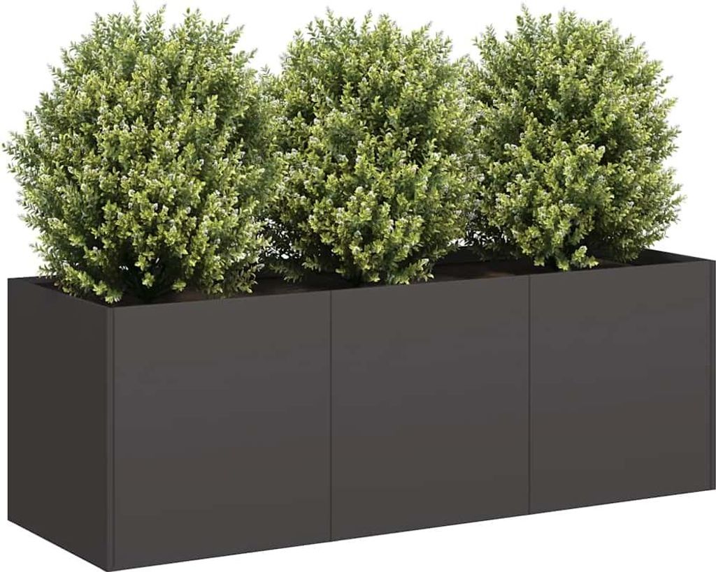 vidaXL Fioriera nera 120 x 40 x 40 cm Acciaio laminato a Immagine del prodotto 