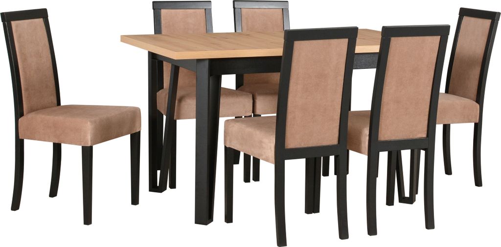 Esstischgarnitur, Esszimmerstühle aus Buchenholz, Esstischen und Stühlen, moderne Esszimmer- und Küchenstühle, Esstischmöbel, Esstisch mit St...