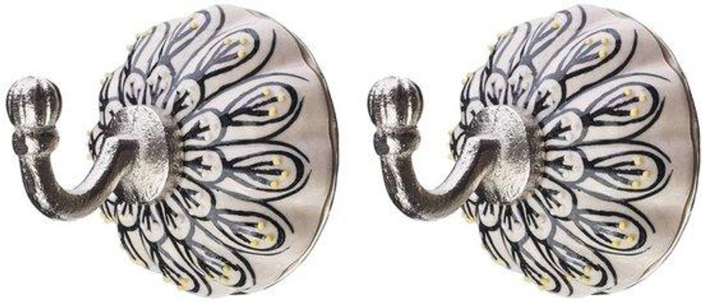 Keramische Metallhaken Ø 6 cm Wandmontage 9 cm lang