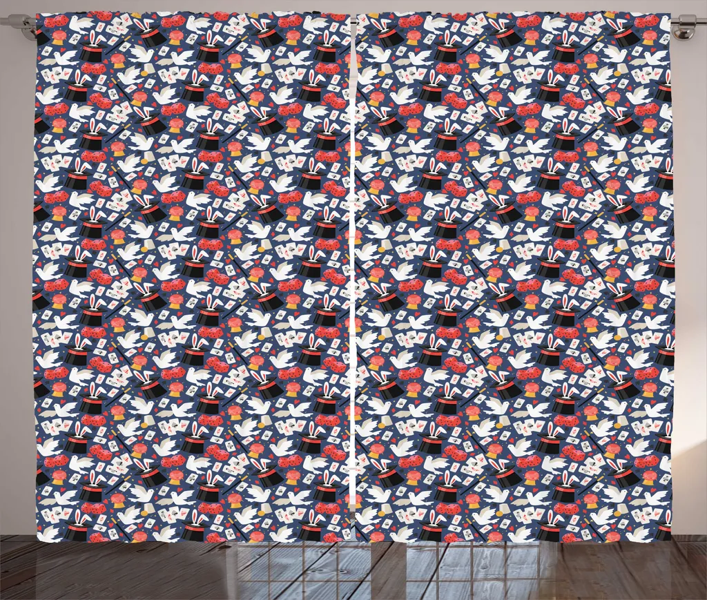 Rideau de chambre Magicien Illusion avec crochets 280x225 cm Violet