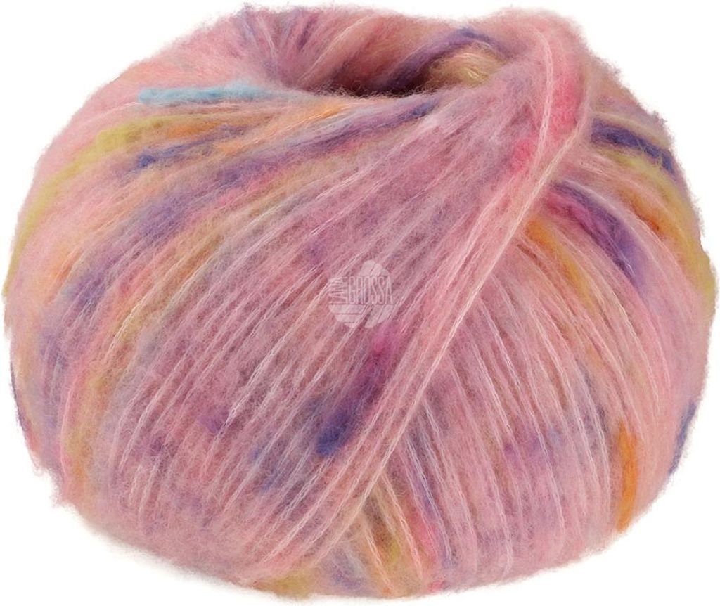 Lana Grossa - Cassata 0002 rose hellrot gelb flieder Produktbild 