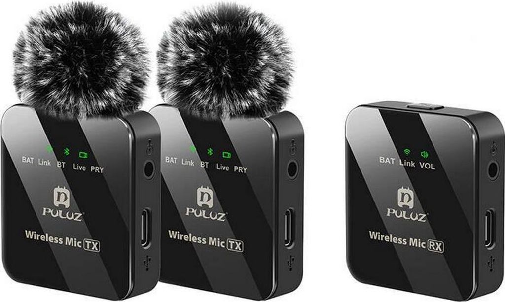 Puluz Wireless Lavalier Microphone PULUZ 2 TX + 1 RX Produktbild 