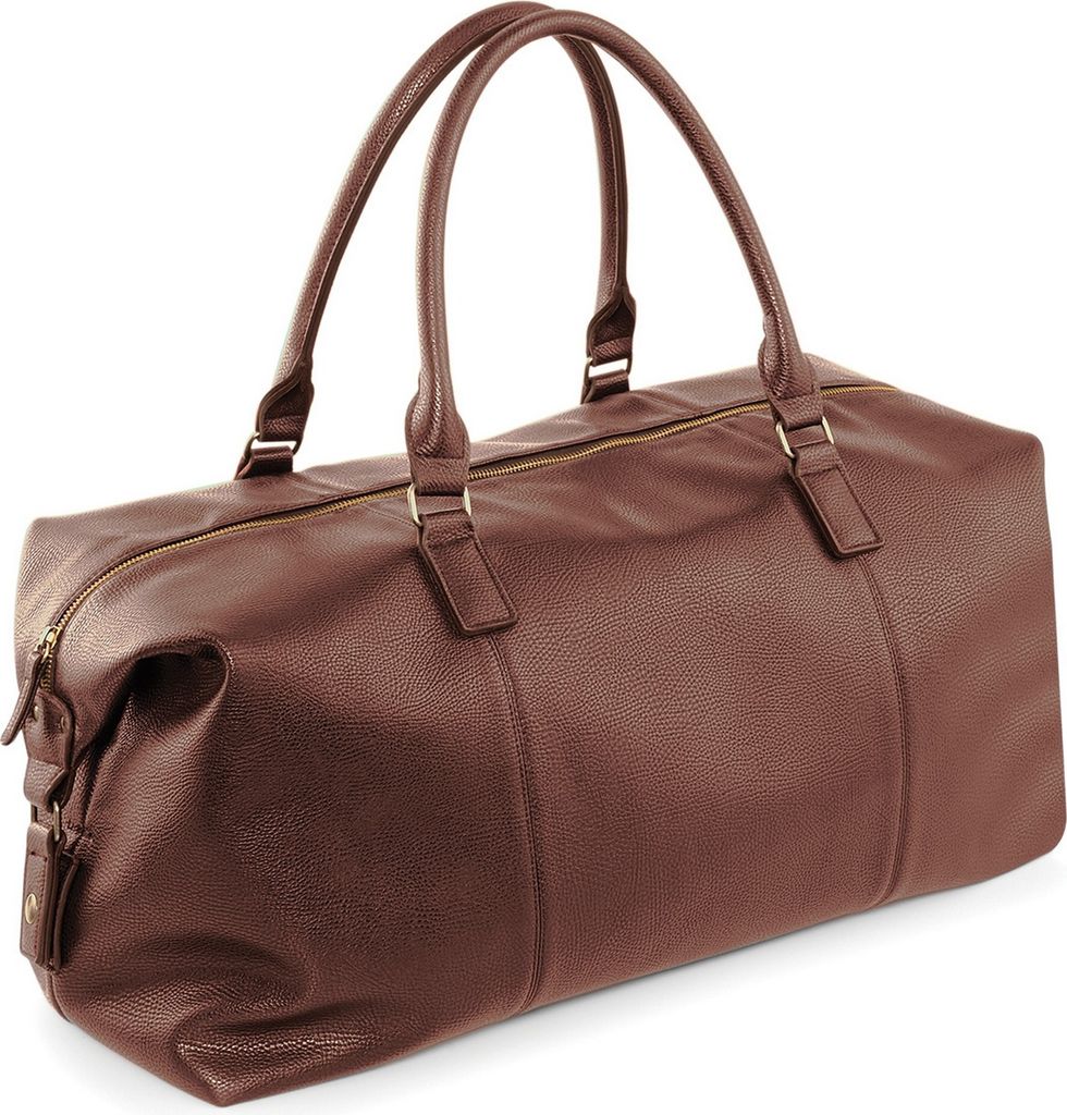 Quadra NuHude Kunstleder Weekender (2 Stück/Packung) BC4433 (Einheitsgröße) (Braun)