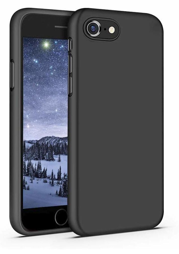 INF Geschik voor iPhone 7/8/SE schaal siliconen Zwart Productafbeelding 