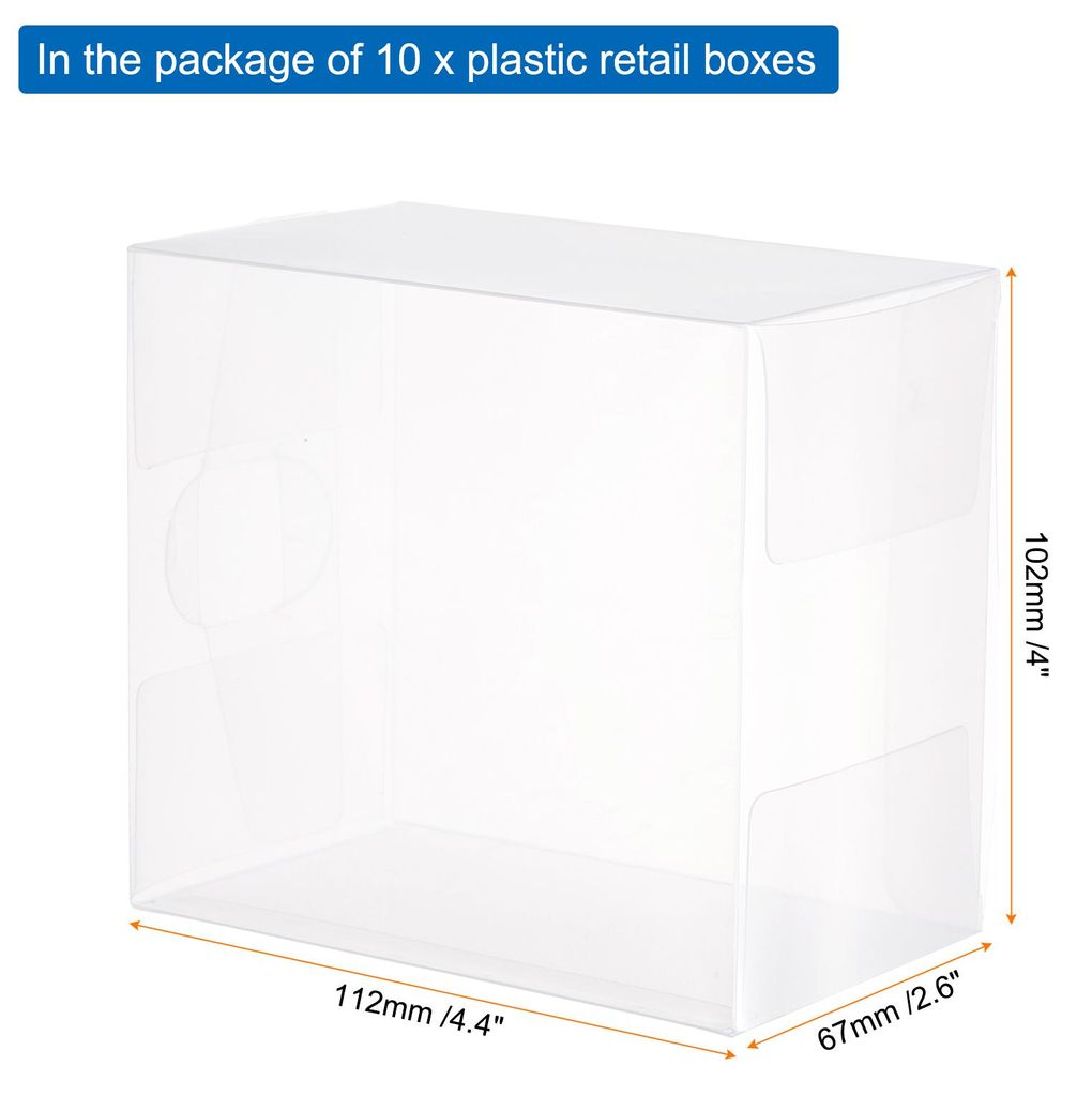10 Stš¹ck Transparente Geschenkbox, 102x67x112mm Kunststoff Geschenkverpackung mit Schutzfolie fš¹r Sš¹?igkeiten, Kekse,Schmuck Speicher, Hoc...