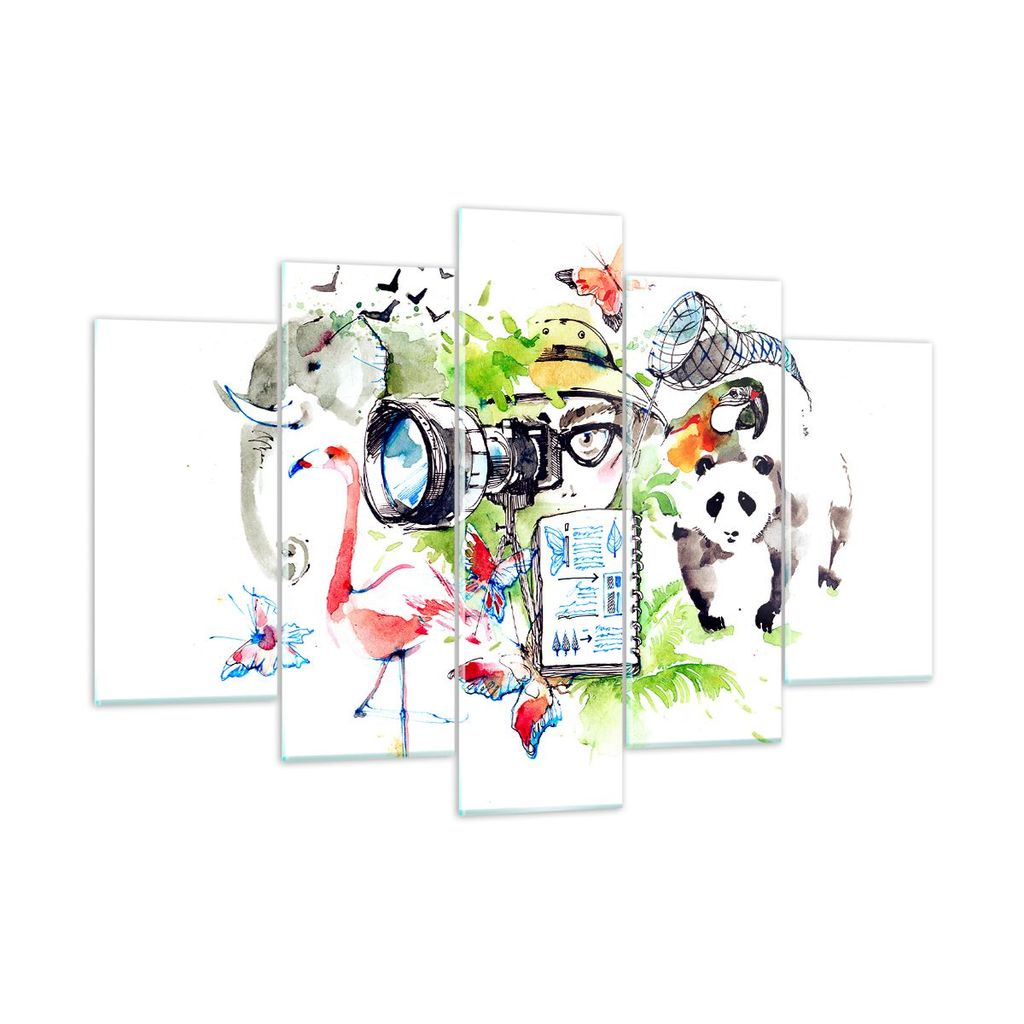 Bilder auf glas - Flamingo wild Tierwelt Fotograf - 150x100cm - Glasbilder - Wandbilder - Kunstdruck - Wanddekoration aus Glas - Glas Bilder - Wand...