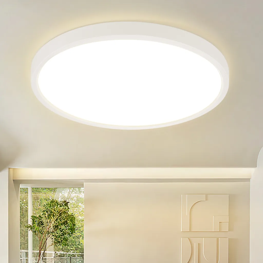 Illuminazione Minimal ZMH: Plafoniera LED Rotonda 24W Bianca