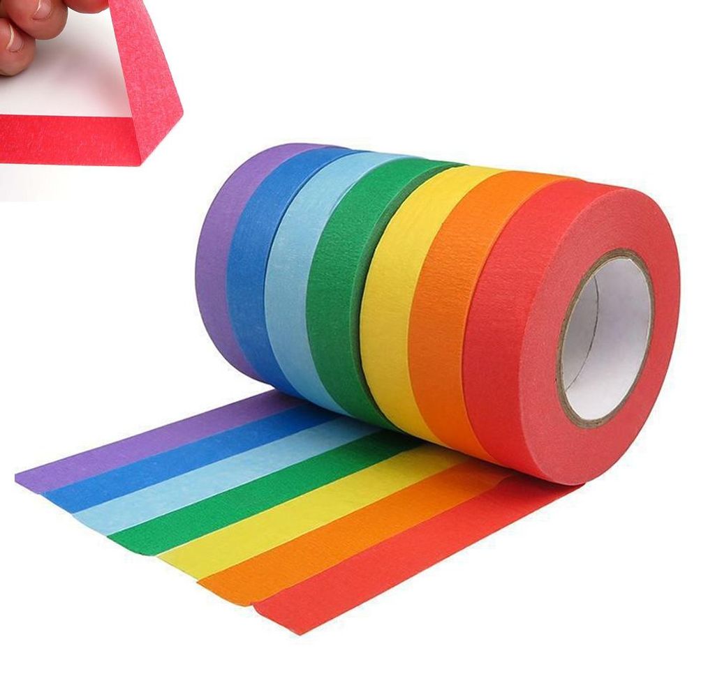 Lot de ruban washi - 7 rouleaux - 10 mm x 13 m - ruban Image du produit 