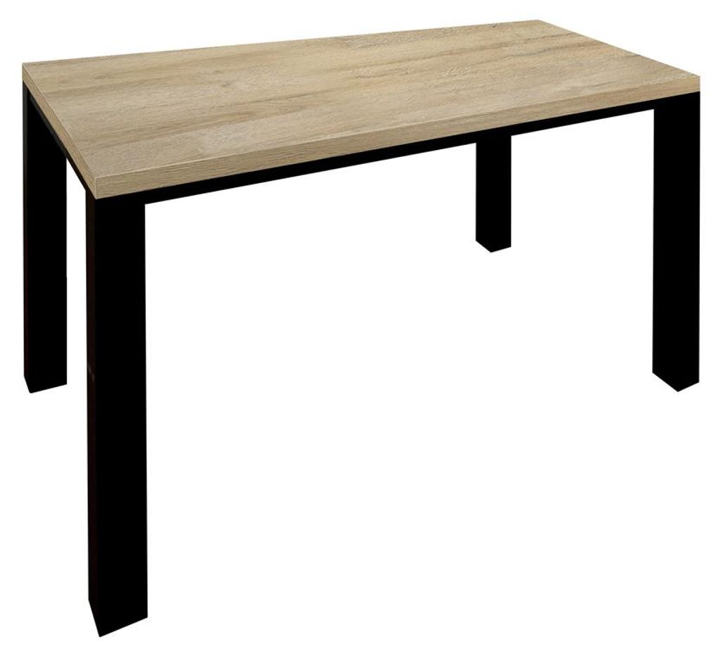 Esszimmertisch 140x90 Holzdekor Grandson Oak Gestell schwarz Stahl-Optik