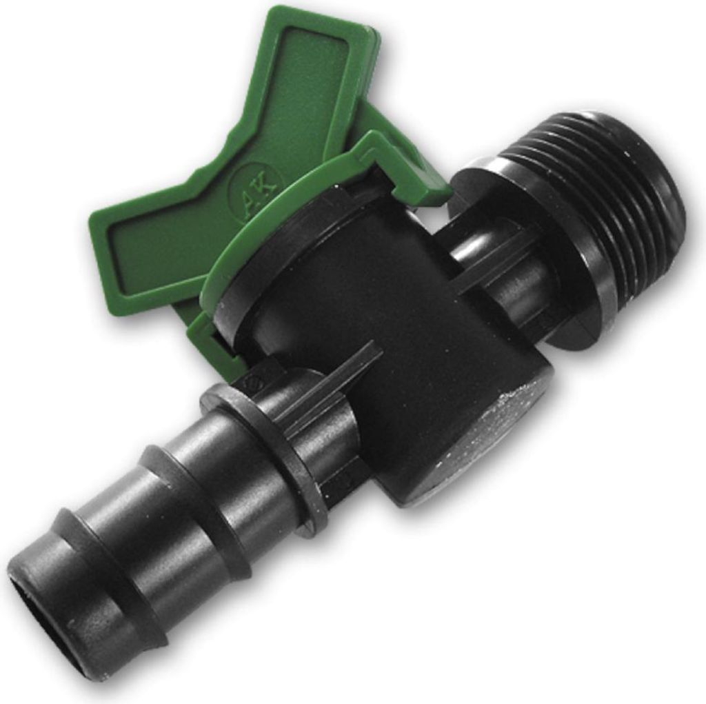 Absperrventil Kugelhahn AG 1/2" 16mm für PE Rohr Steckverbinder Gartenbewässerung Absperrventil Durchflussregler BRADAS DSWZ09-1216L
