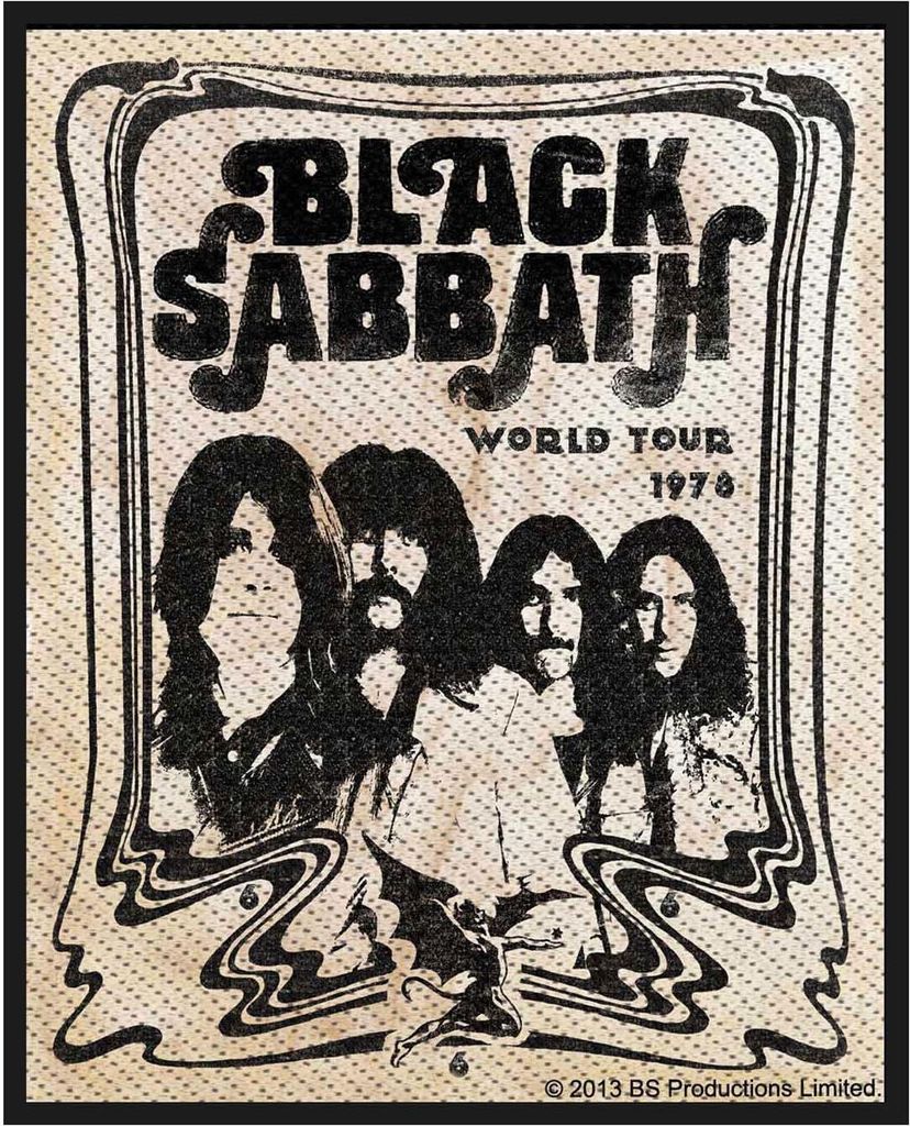 Black Sabbath - Band - Patch - Polyester RO1127 (Einheitsgröße) (Schwarz/Beige)