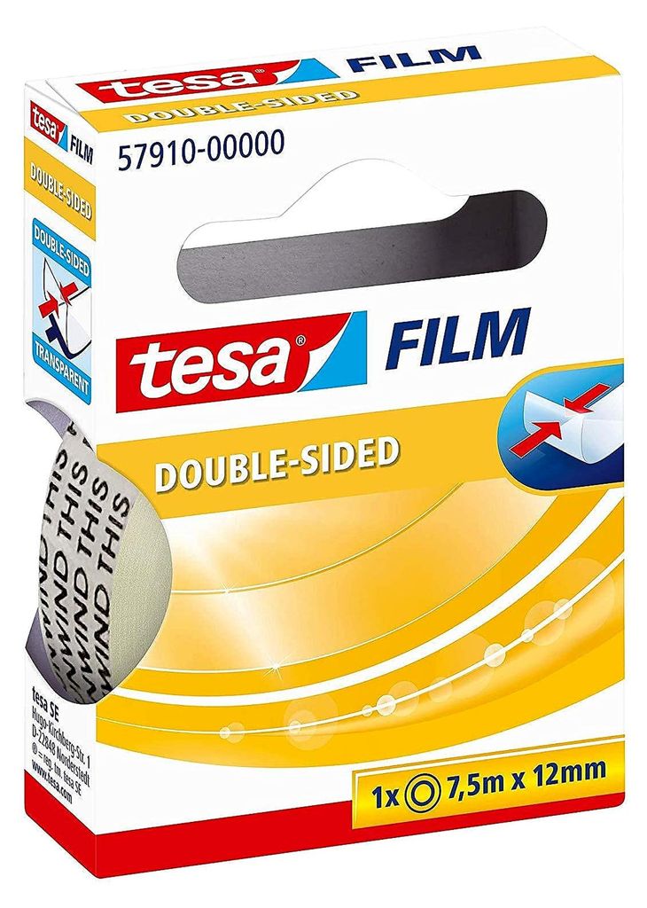 Tesa Double Sided Adhesive Tape – 12 mm x 7.5 m – Produktbild 