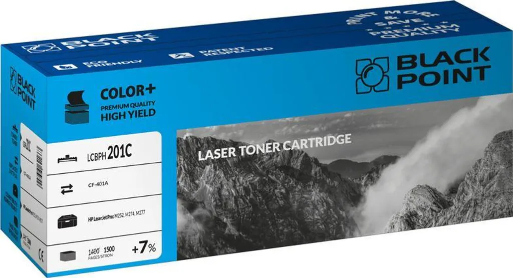 Black Point LCBPH201C Azzurro - Toner Sostenibile per HP M252/M277