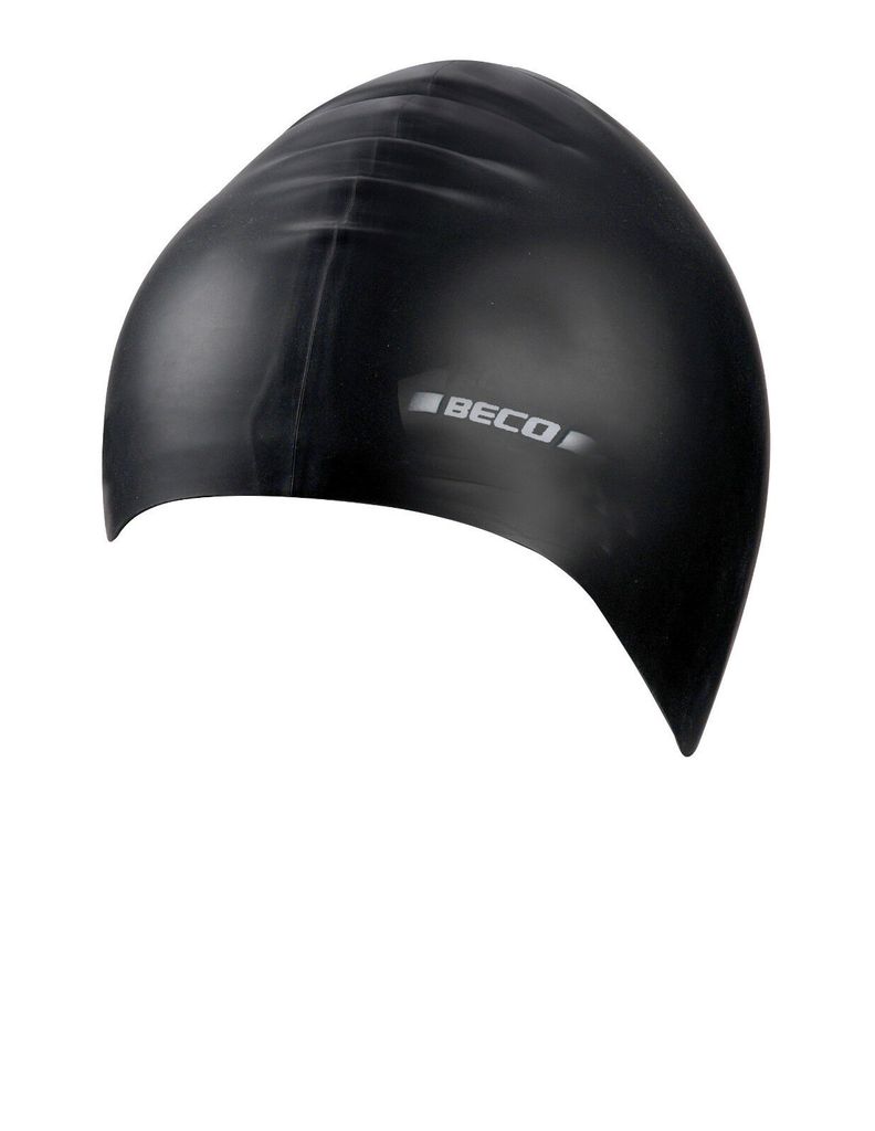Beco badekappe Unisex Silikon schwarz/weiß/rot 