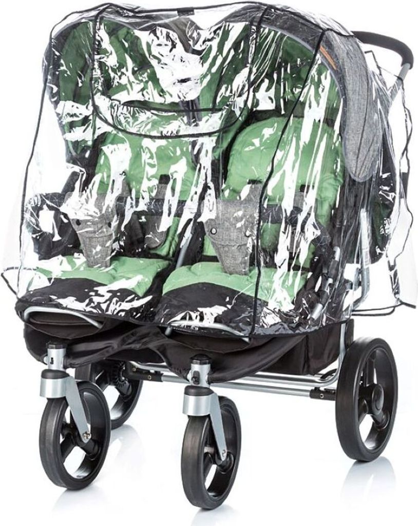 Chipolino Universal Regenschutz Zwillings-Kinderwagen, Doppelsitzer Regenhaube