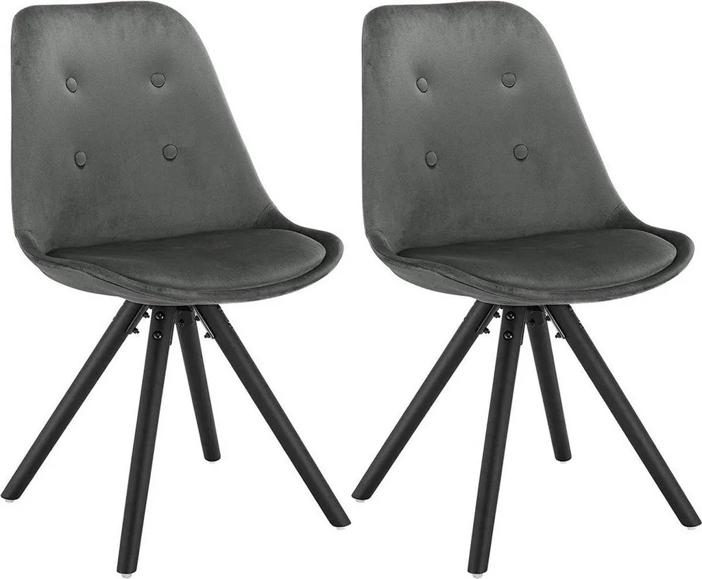 Chaise Ergonomique Vivi Velours et Bois - Confort Assise Hauteur 46 cm