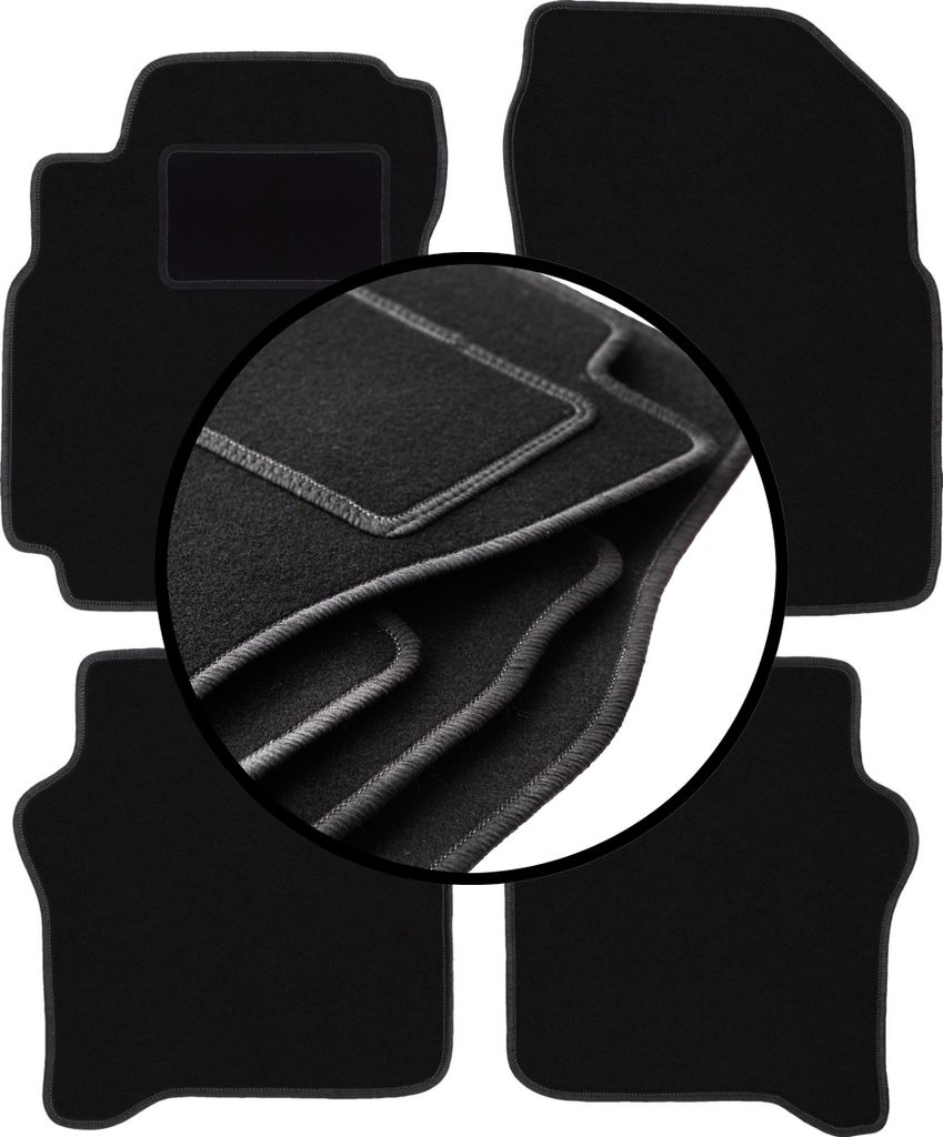 Komplettset Veloursmatten für: Nissan Primera P12 Kombi, Limousine, Liftback (2001-2007)