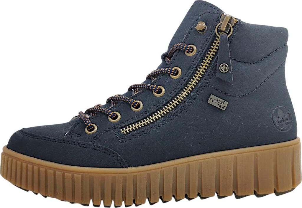 Rieker  Damenschuhe Stiefel Schnürer Schnürstiefel Blau Productafbeelding 