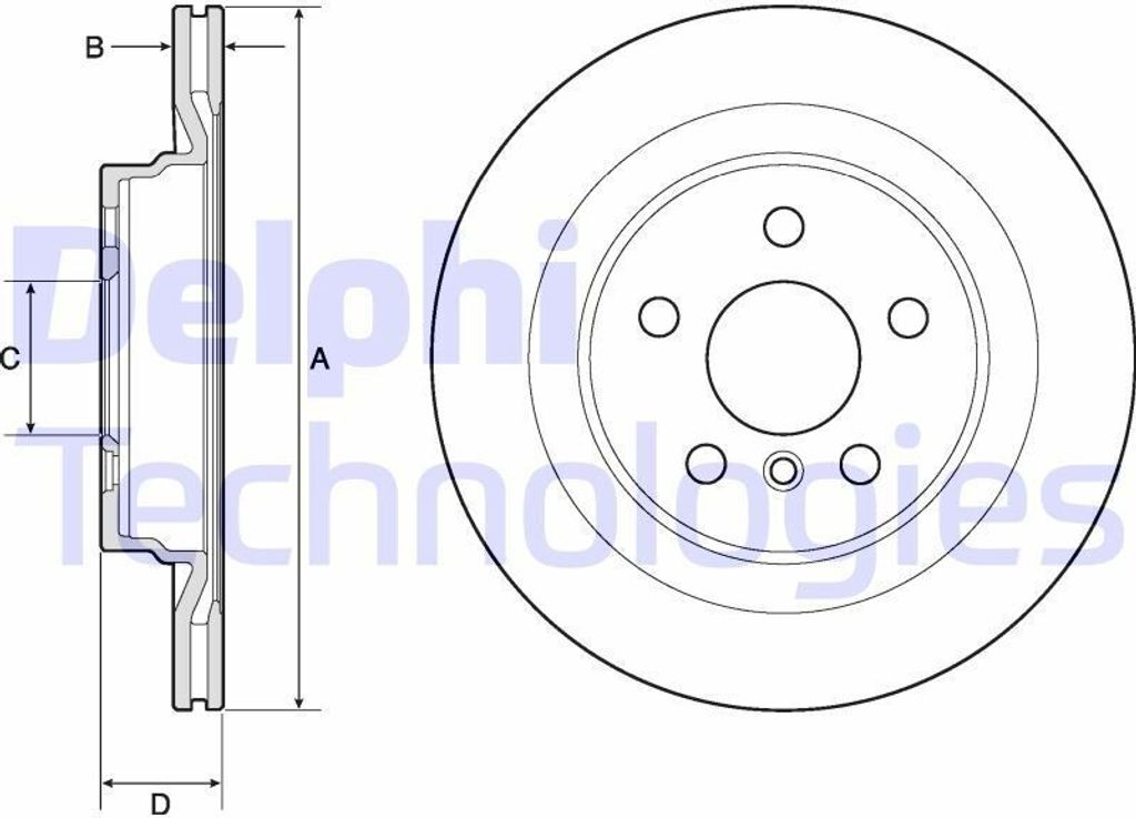 2x DELPHI Bremsscheibe BG4778C für BMW X1 (F48) 2 Active Produktbild 