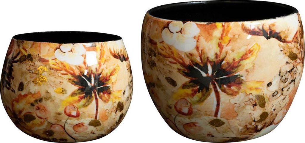 TS Collection - Blumentopf Baumwolle cream - Mini set mit 2