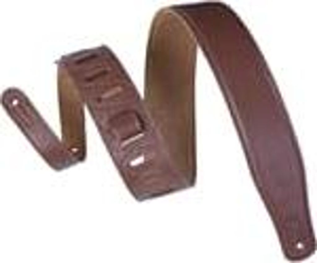 M26GF-BRN 2 1/2" Garment Leather Guitar Strap Brown