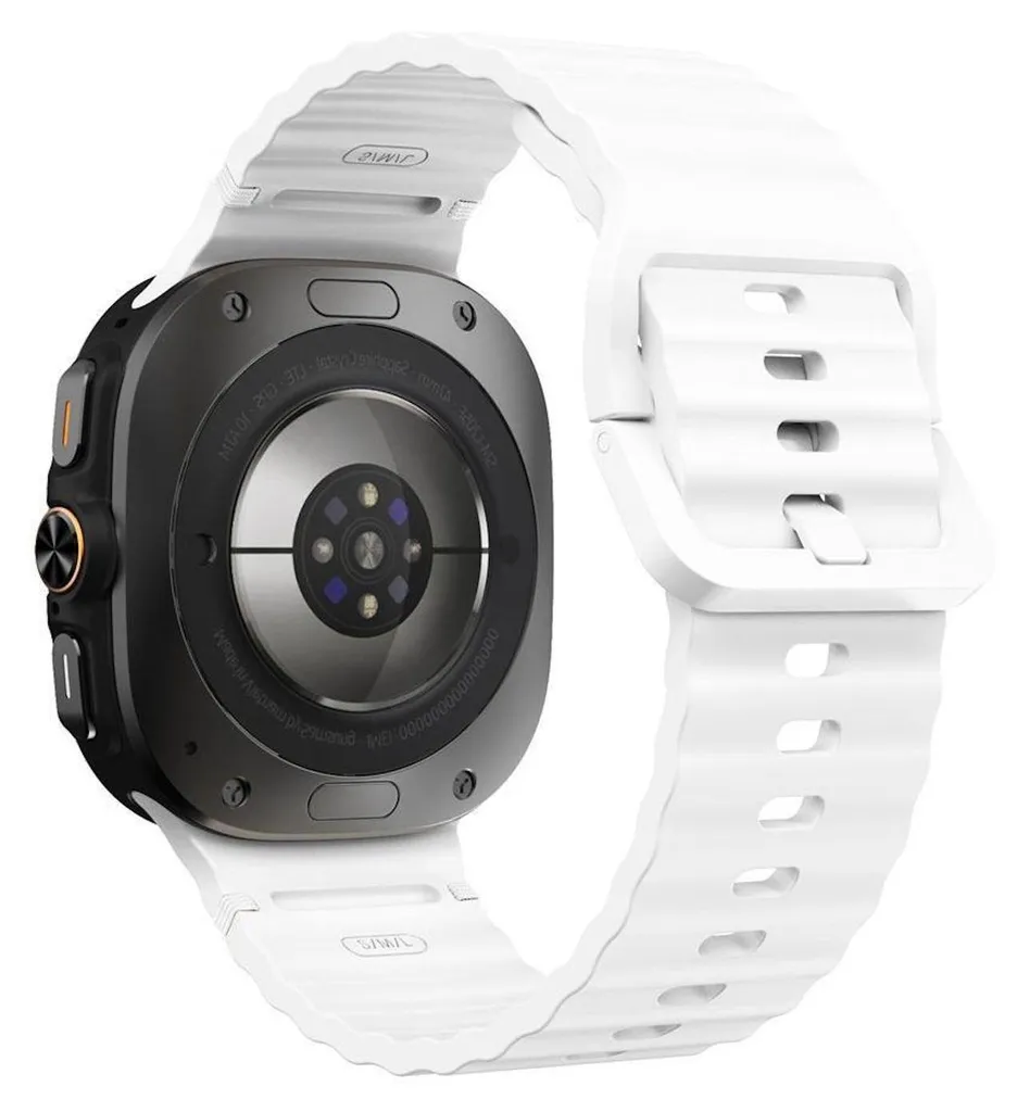 Cinturino Silicone Wave per Samsung Galaxy Watch 8 | Bianco Design