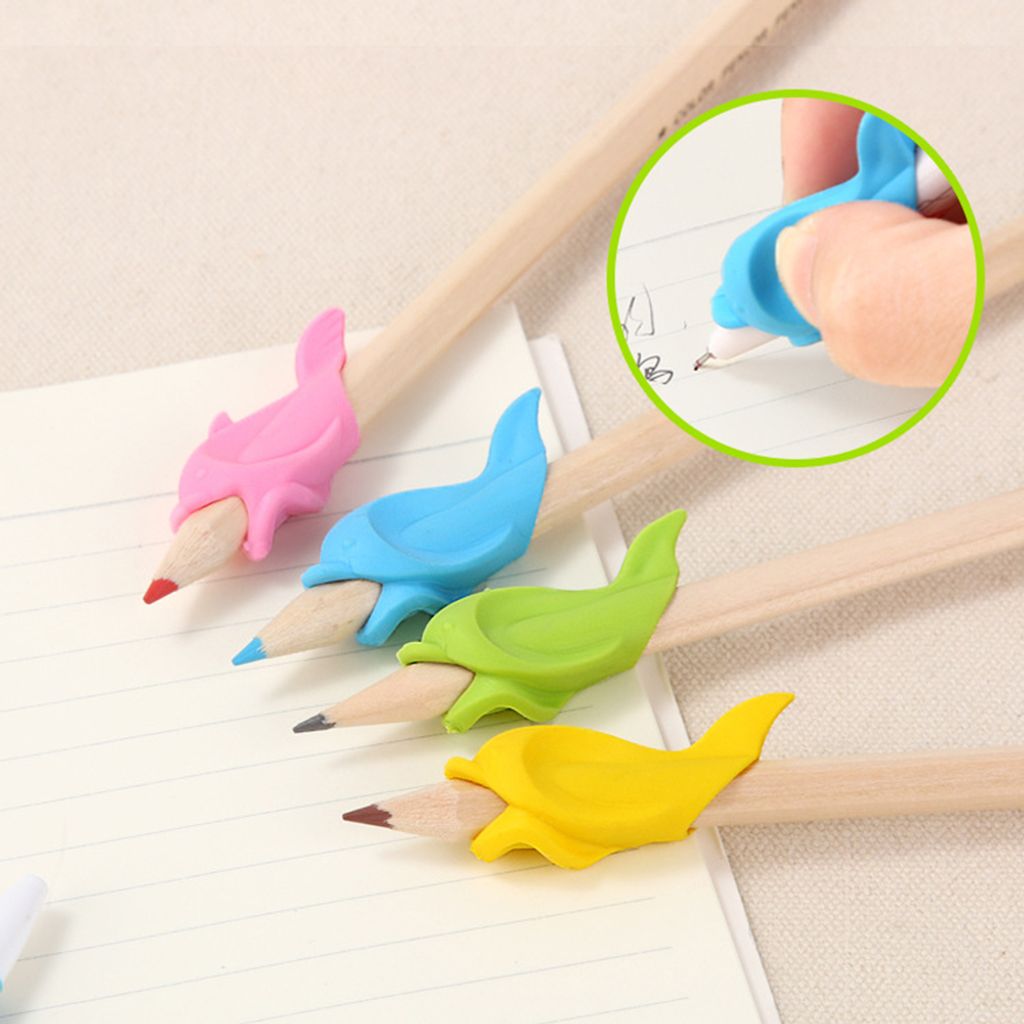 Delphin Pen Grips halten Schreibporrektur Korrektur Gerät Kinderstudentische Schrein